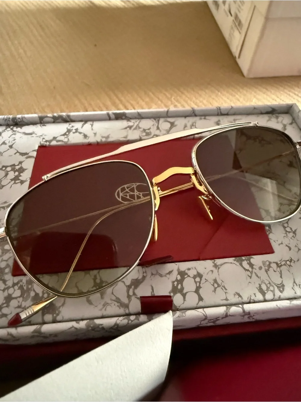 Jacques Marie Mage Flynn Sunglasses in Electrum